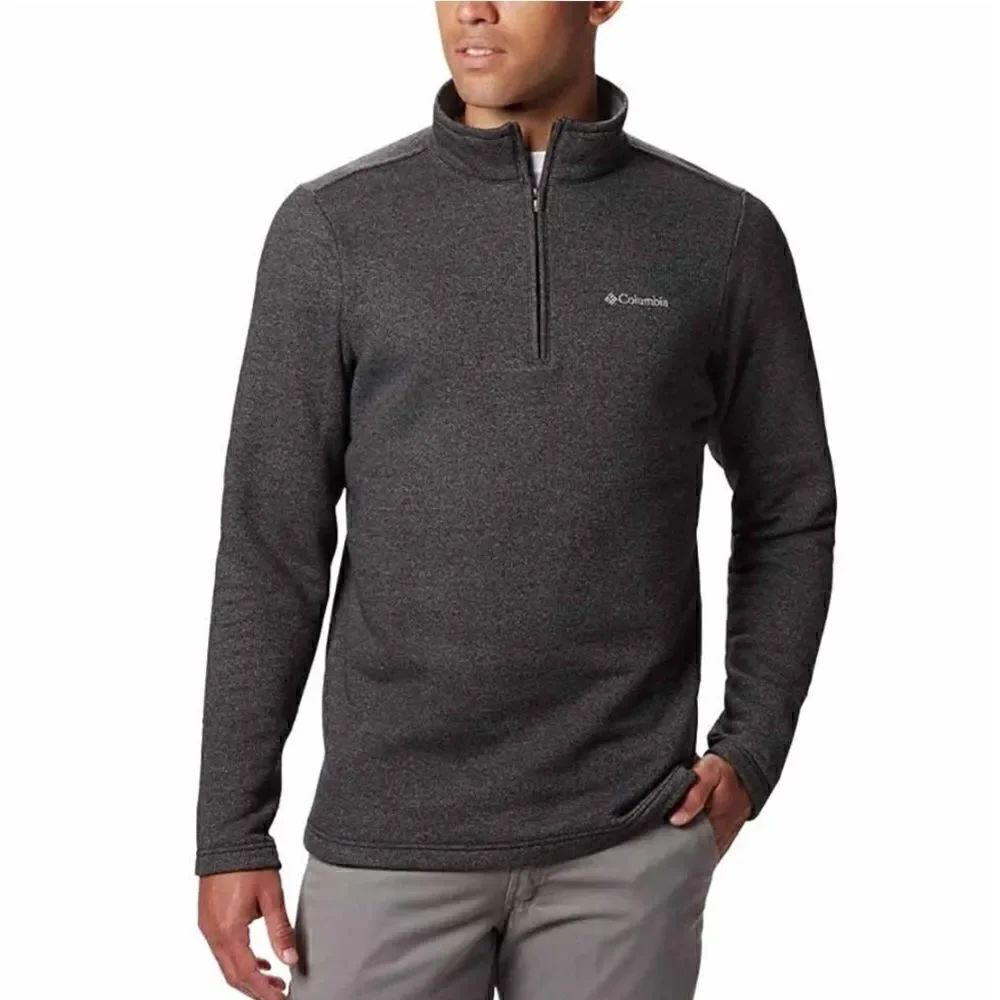 Grey COLUMBIA Men's Great Hart Mountain III Half Zip Medium